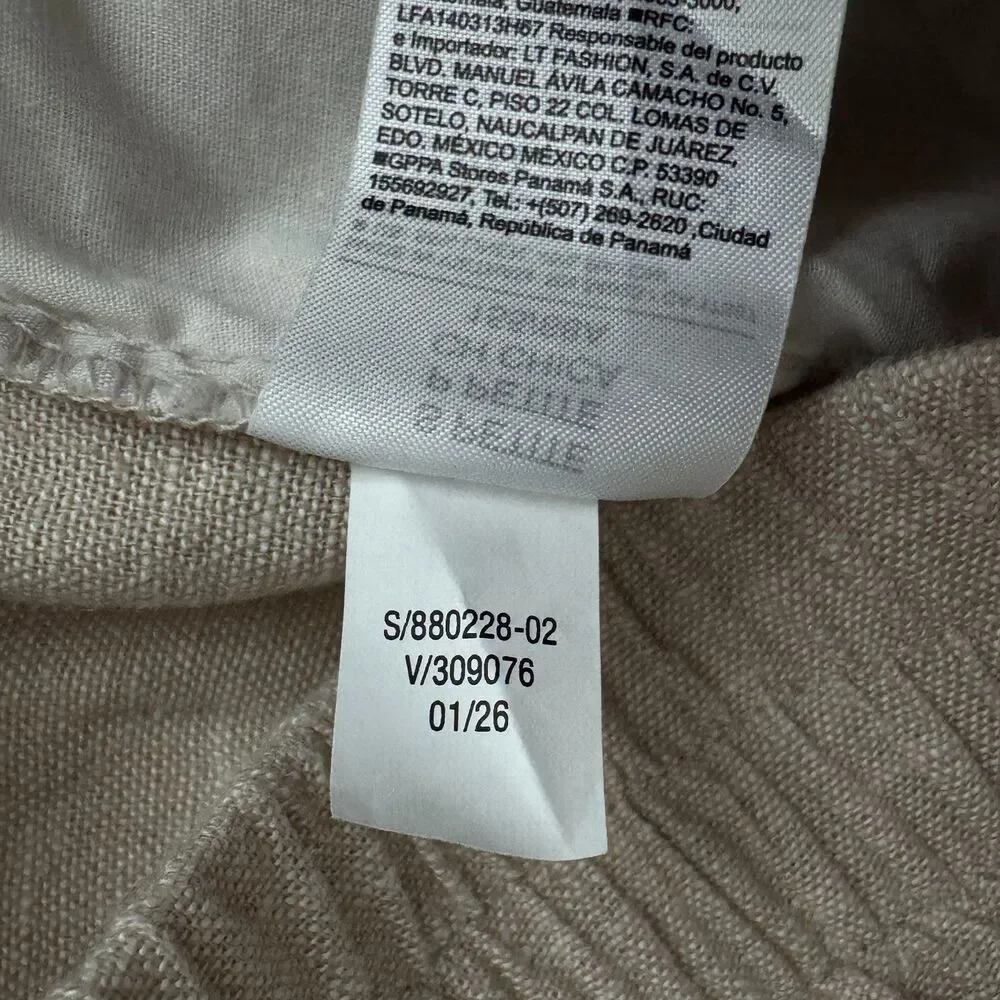 New Old Navy High-Waist Linen-Blend Straight Ankle Pant Womens Size Small Petite